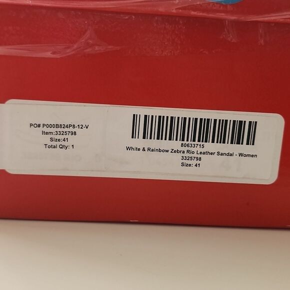 Wolky rainbow zebra Rio leather sandals womens 41 nib shoes colorful comfort new - Picture 8 of 8